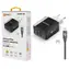 Aligator Múdra sieťová nabíjačka 3.4A kábel pre Apple iPhone & iPad 2A čierna / 2xUSB / SMART IC
