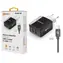 Aligator Múdra sieťová nabíjačka 3.4A USB-C kábel čierna / 2xUSB / smart IC