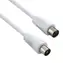 PremiumCord TV prepojovací kábel M/F 75 Ohm 1m