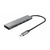 Trust Halyx Fast USB-C Hub &amp; Card reader strieborná / 3x USB 3.1 / čítačka kariet