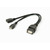 Gembird OTG adaptér Micro USB (M) - USB-A (F) čierna / 1x Micro USB (M) / 1x USB-A (F) / 1x Micro USB (F)