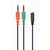 Gembird CCA-418 audio 3.5 mm jack adaptér / 3.5 mm 4-pin (F) - 2x 3.5 mm 3-pin jack (M)