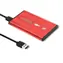 Qoltec Externý box na 2.5" červená / SATA3 HDD / USB 3.0