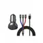 Baseus Digital Display 2-portová USB nabíjačka do auta čierna + 3v1 / 1.2m
