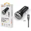 Aligator Chytrá nabíjačka do auta 3.4A čierna / 2xUSB / smart IC / micro USB kábel 2A
