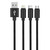Setty GSM043225 3v1 USB 2.0 (M) - USB-C/MicroUSB/Lighting (M) čierna / dátový kábel / 1m
