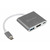 SilverStone EP08C USB-C Adaptér strieborná / 1x USB-C + 1x USB 3.1 + 1x HDMI