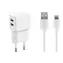 MicroConnect USB-C nabíjačka s dvoma portami biela / 2.4A / 2x USB2.0