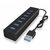 Icy Box IB-HUB1700-U3 čierna / USB rozbočovač / 7x USB 3.0 A