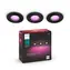 Philips Hue WACA XAMENTO podhľadové LED svietidlo 3xGU10 5.7W čierna / 350lm / 2000-6500K / RGB / IP44