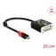 DeLock Adaptér USB Type-C (M) - DVI (F) čierna / DP Alt Mód / 4K / 30Hz