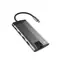 Natec Fowler Plus / Multiportový adaptér / 4K HDMI / 3 x USB 3.0 / 1x USB-C / RJ-45 / čítačka kariet