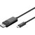 Goobay 79295 káblový adaptér USB-C - DisplayPort (4k 60 Hz) 1.20 m čierna