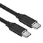PremiumCord Kábel USB-C M/M / 240W 480Mbps čierny bavlnený oplet 1m