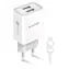 Aligator Múdra sieťová nabíjačka 2.4A biela / 2xUSB / smart IC