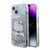 Hello Kitty Liquid Glitter Electroplating Head Logo Zadný Kryt pre Apple iPhone 15 transparentný