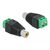 DeLock Adaptér RCA (F) - Terminal Block 2pin čierna