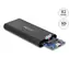 DeLock Externé puzdro pre SSD M.2 NVME - USB-C (F) čierna