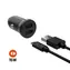 FIXED Autonabíjačka s odnímateľným microUSB káblom 15W čierna / kábel 1m / 2x USB výstup / SMART Rapid Charge 