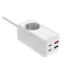 FIXED Charging Strip PD 65W 3M biela / Sieťový predlžovací adaptér / 2x USB-C a 2x USB GaN III  