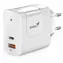 Genius PD-65AC biela / Nabíjací adaptér / 65W / 1x USB-A / 1x USB-C / PD / QC
