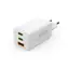 HAMA GaN USB nabíjačka 65W biela / 2x USB-C / USB / PD / QC / 65W
