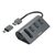 HAMA 200140 USB-A/C húb sivá / 3x USB-A / microSD / SD