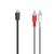 HAMA audio redukcia USB-C na 2 cinch zásuvky 1.5m