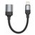 Swissten TEXTILE OTG adaptér Lightning (M) na USB-A (F) 0.13m čierna
