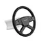 Moza TSW Truck Wheel Lenkrad čierna / Závodný volant pre nákladné vozidlá / 40 cm / 18 tlačidiel 