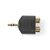 Nedis Stereo audio adaptér jack 3.5 mm (M) - 2x RCA (F) 10 ks čierna 