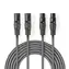 Nedis Vyvážený Audio kábel 2x XLR 3pinový (M) - 2x XLR 3pinová (F) 0.50 m tmavo šedá