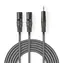 Nedis Vyvážený Audio kábel 2x XLR 3pinový (M) - jack 3.5 mm (M) 1.50 m tmavo šedá