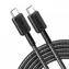 Anker 322 kábel čierny / USB-C - USB-C / 1.8m / 60W 