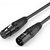 Ugreen AV130 čierna / Kábel XLR (F)-XLR (M) / 1 m