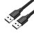 Ugreen 10311 kábel USB (male) - USB (male) čierna / 2 m