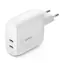 Belkin BOOST CHARGE charger biela / nabíjačka / 2x USB-C / 40W / PD