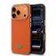 Lacoste PVC Petit Pique Semi Wrap MagSafe Kryt pre iPhone 17 Pre Orange