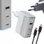 Cuktech AD1003EU 100W GaN nabíjačka s káblom biela / 2x USB-C / USB-A