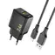 Dudao A23TEU sieťová nabíjačka čierna / USB-A / USB-C / 2.4A