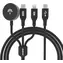 Dudao A12Max 3v1 nabíjačka pre Apple Watch / USB-C / Lightning / 1.2 m / 100 W / čierna