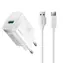 Joyroom JR-TF4 sieťová nabíjačka s USB-A - USB-C 1m káblom biela / USB-A / 18W