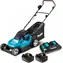 Makita DLM432PT2 / Aku Kosačka na trávu / 18V / 3600 ot-min / záber 43 cm / kôš 50 l / 2x Aku 5Ah