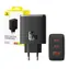 Baseus P10152301113-00 Cube Pro Napájací adaptér čierna / USB-A / USB-C / 65W
