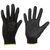 SIXTOL GLOVE PE-PU 11 čierne vel 11" / Rukavice pracovné z polyesteru polomáčané v PU / 6 párov 