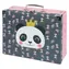BAAGL Skladací školský kufrík Panda s kovaním / 32.5 x 10.5 x 26 cm