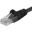 PremiumCord UTP CAT5E 3m / Patch kábel / RJ45-RJ45 / čierna