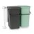 Brabantia Sort &amp; Go Vstavané koše s montážnym rámom 2x 16 L tmavo šedá a zelená 