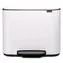 Brabantia Bo Pedálový odpadkový kôš na triedený odpad 3 x 11 L biely / 54 x 44 x 36.3 cm