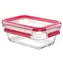 Emsa Clip&Close Sklenená krabička na potraviny 0.45 l červená / dopredaj